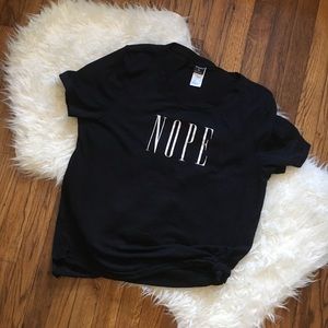 Stranded “NOPE” graphic tee